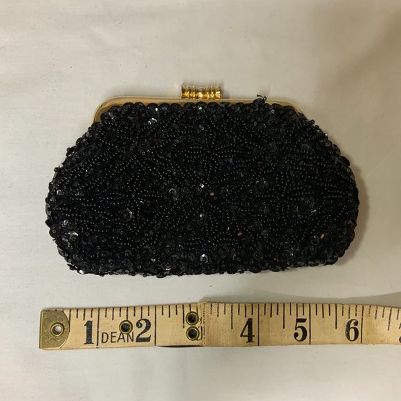Vintage Black Coin Purse - Picture 1 of 3